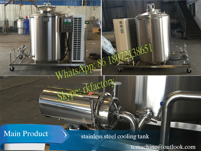 Vertical Milk Chilling Tank 1000liter Cooling Capacity