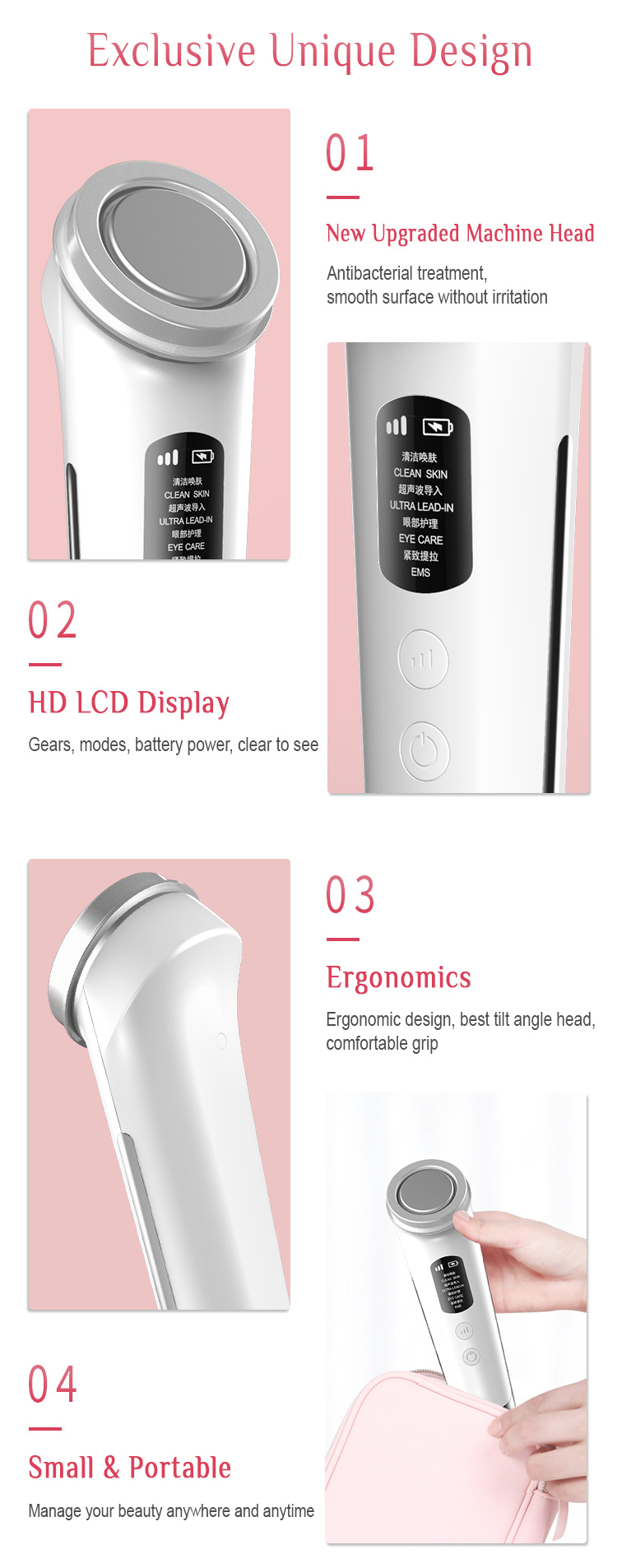 Beauty Personal Care Home Use Portable Ultrasound Beauty Equipment