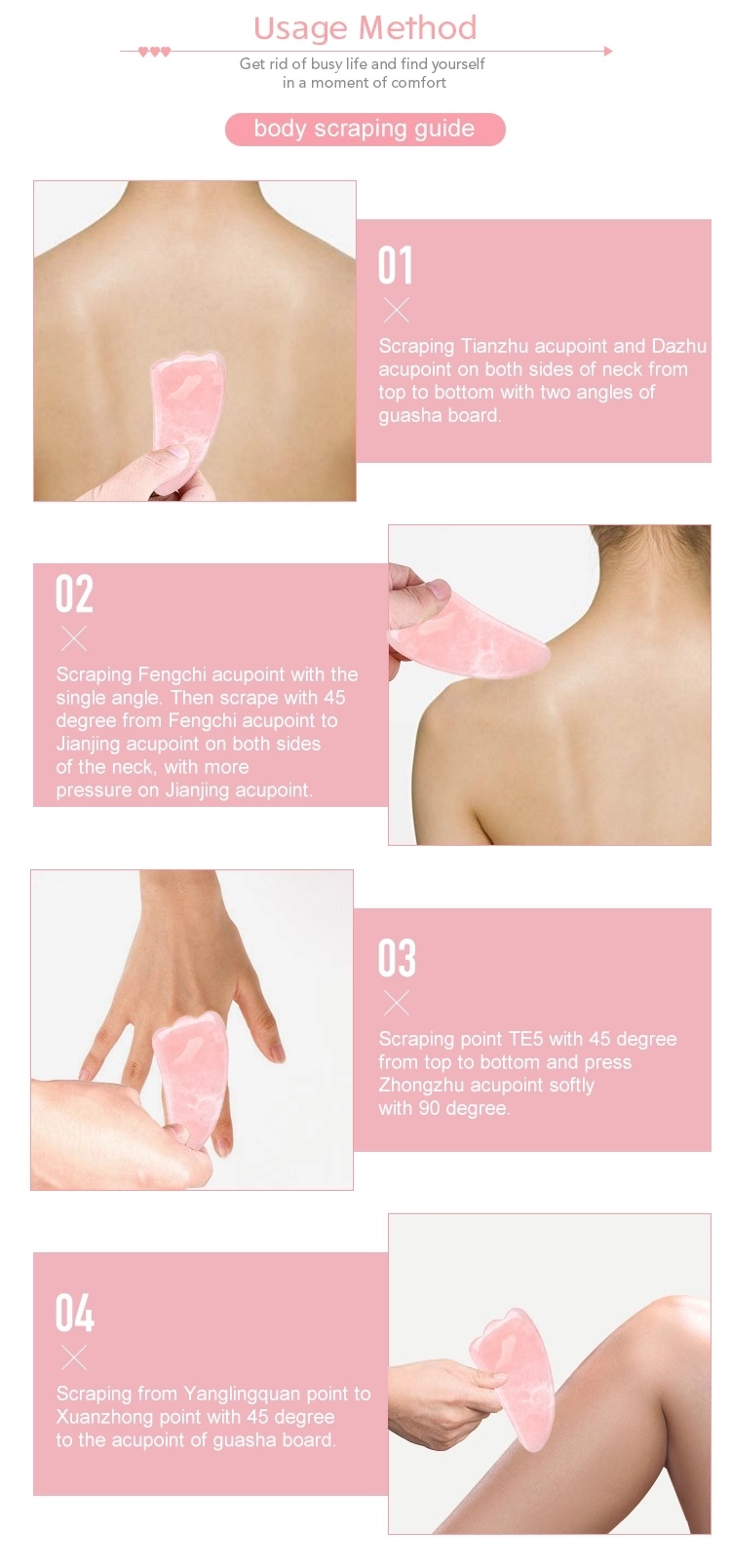 High Quality Customized Gua Sha Tool for Body Massage