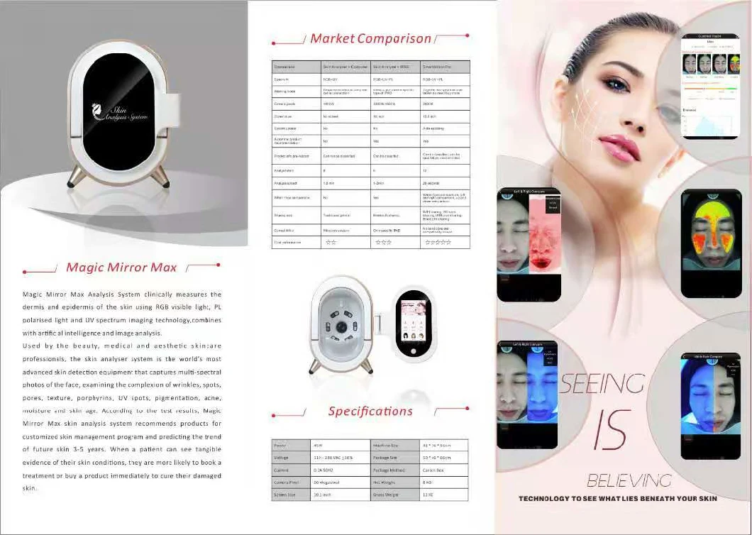 2021 New Arrival Facial Skin Analysis Skin Care Skin Analyzer Beauty Equipment