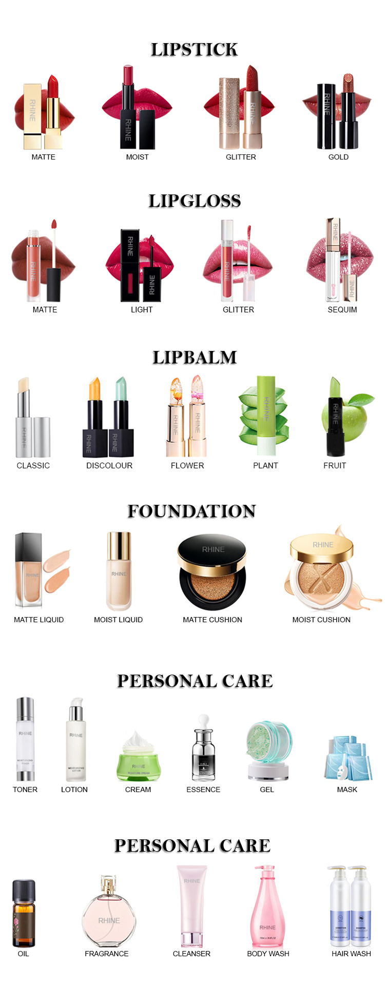 Water-Proof Natural Skin Care Face Make up Liquid Foundation Cosmetics