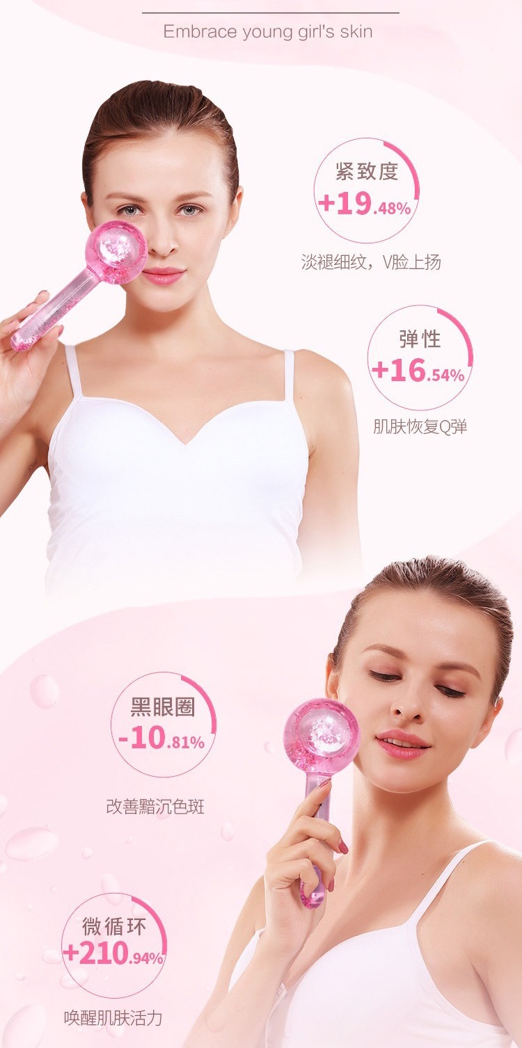 Smoothing Beauty Tightening Cooling Relief Women Facial Massage Magic Globes Facial