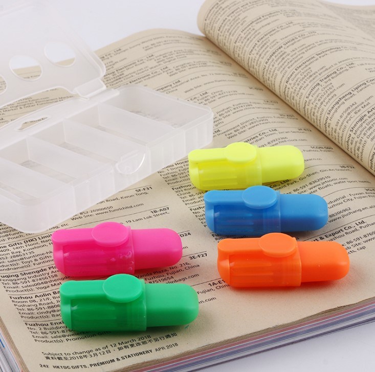 Mini Cute Highlighter Set, Candy Color Highlighter