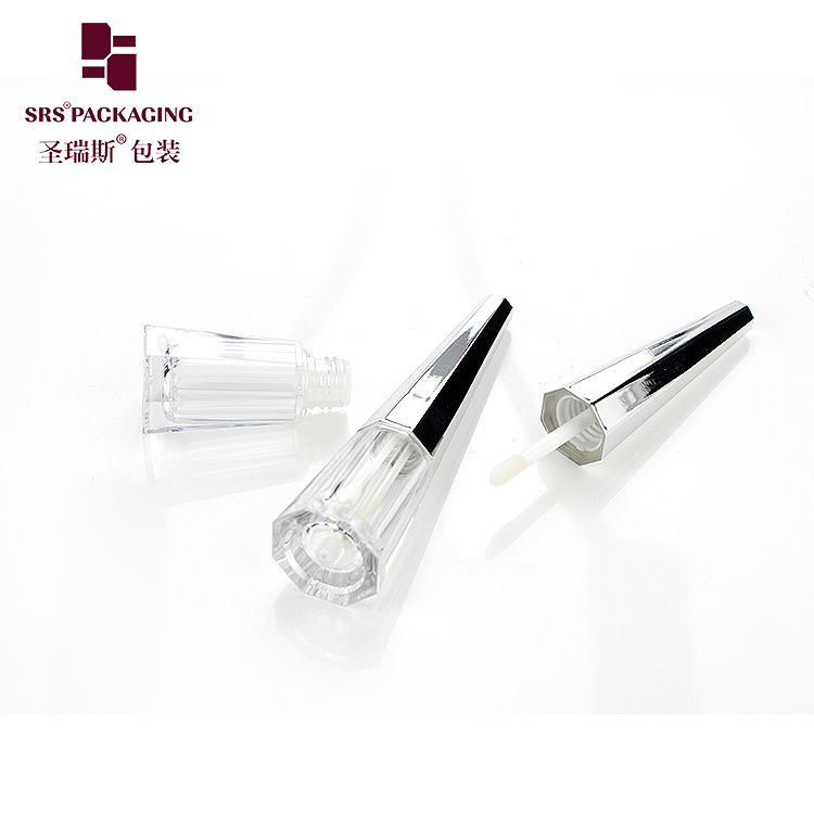 LG041 2ml Clear Mini Lipstick Tube with Silver Lid