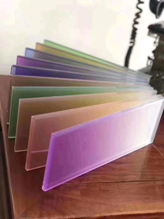 Colored Stair Tread Glass Colored Stair Glass