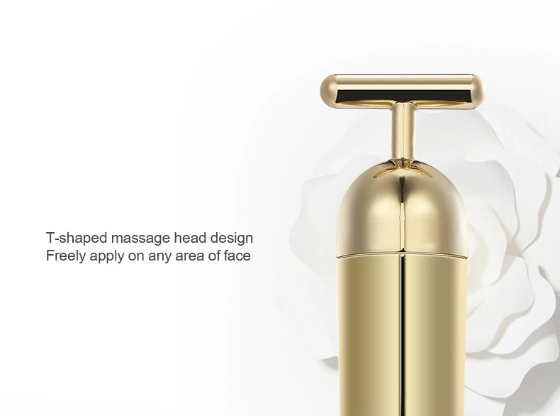 24K Gold Beauty Bar Facial Roller Face Vibration Skin Care Massage Face Lift Firm