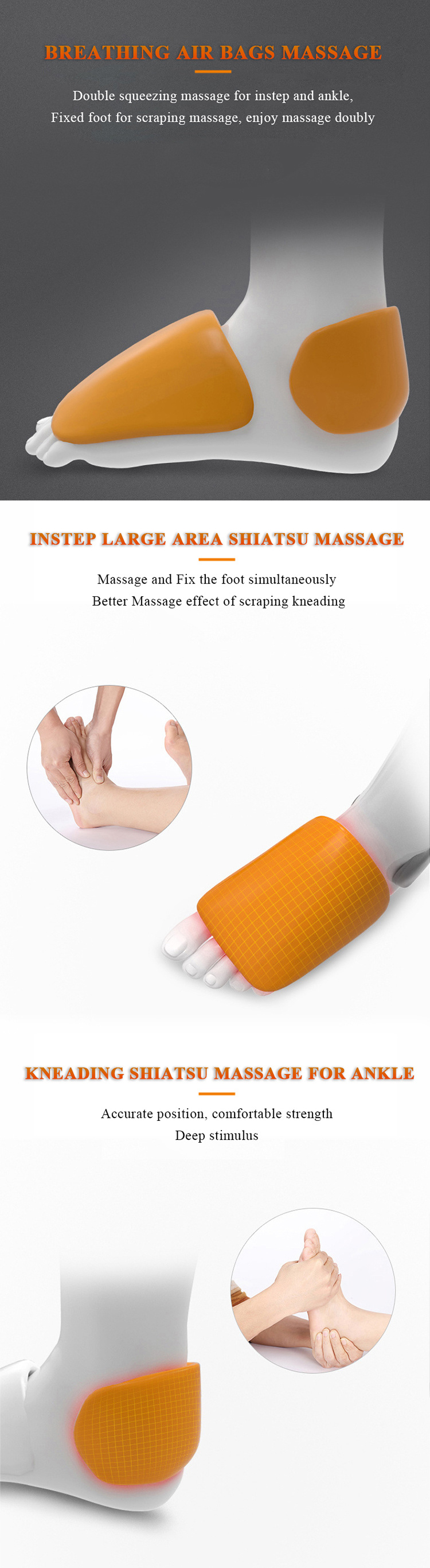 Electric Virbrating Sole Rollers Foot Massage Machine for Acupoint Massage