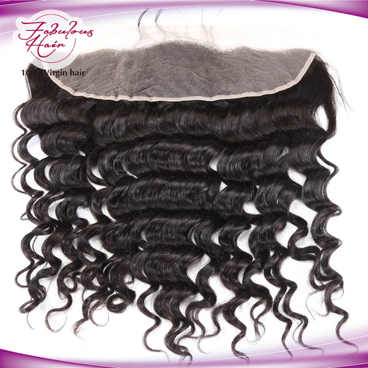 Top Quality 13X4 Malaysian Hair Extension Lace Frontal Loose Curly
