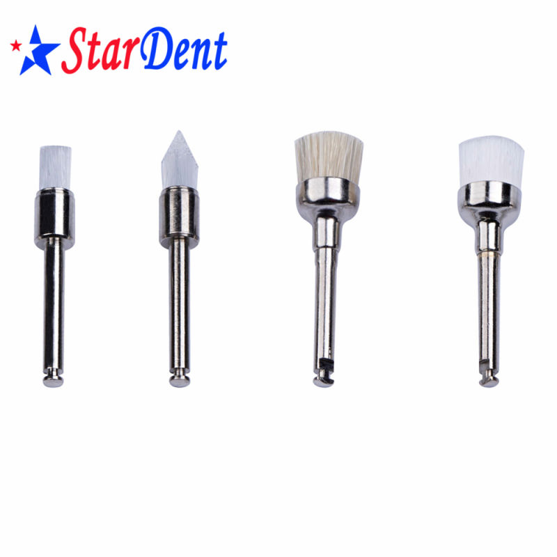 Dental Polishing Brushes Medium Latch-Type Flat-Head Polishing Cup Brush Colorful Nylon Brushes