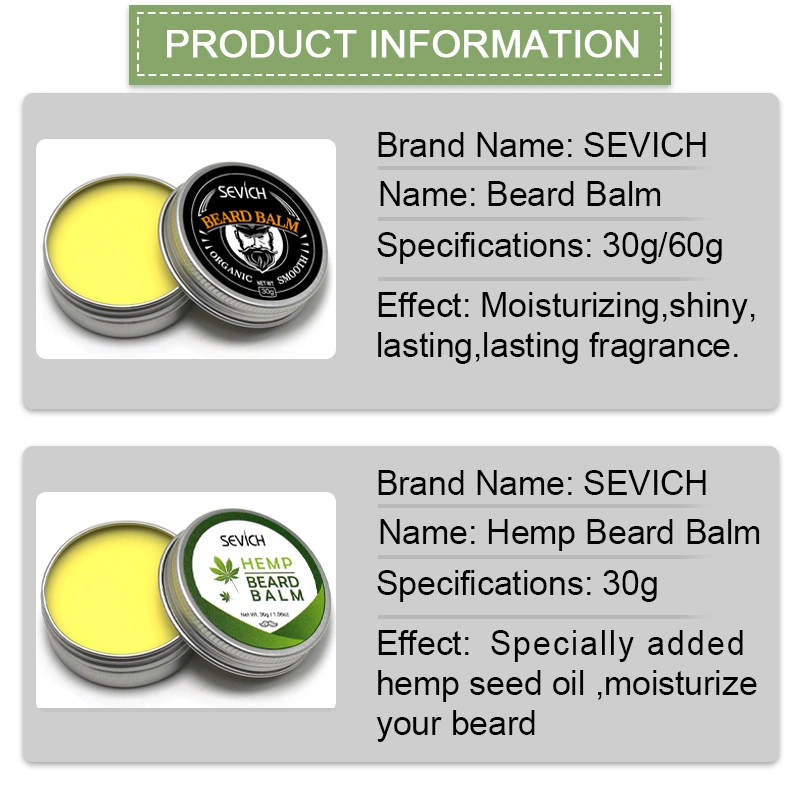 Natural Beard Oil Balm Moustache Wax for Styling Moisturizing Smoothing Gentlemen Beard Care