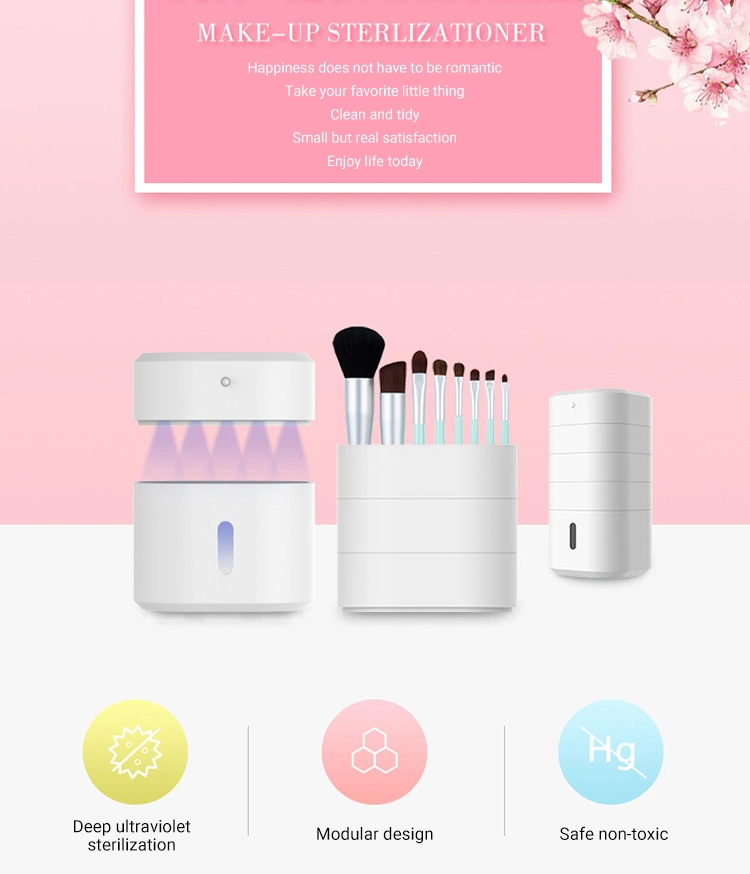 Wholesale UV Disinfection Logo Custom Small Makeup Cosmetic Lipgloss Gift Organiser Storage Box Set