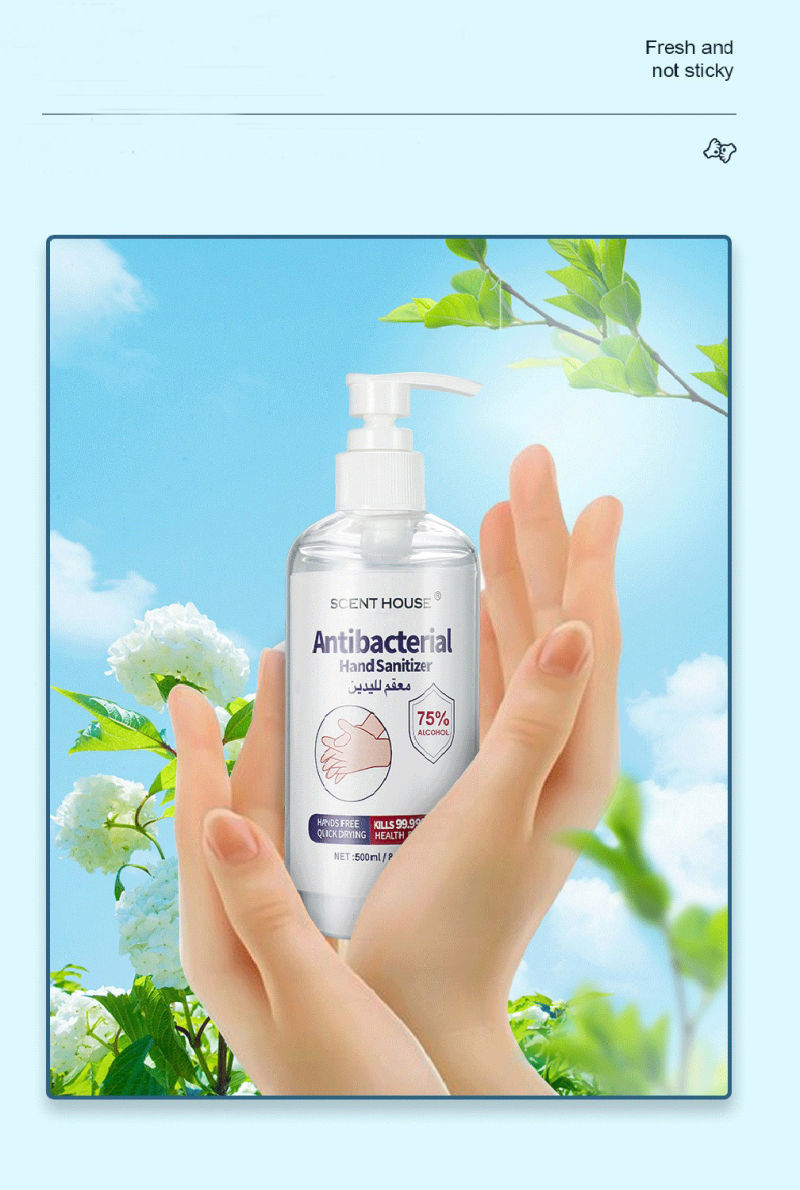 Disposable Hand Sanitizer 500ml Antibacterial Liquid Soap Handwashing Fluid Bottle