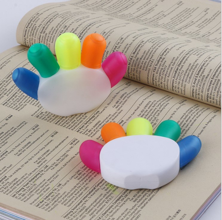 New Style Five-Color Highlighter/ Palm Shape Highlighter