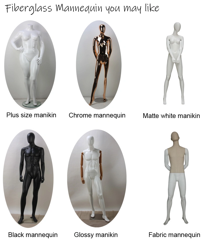 Durable FRP Dummy Sexy Female Manikin with Makeup Face