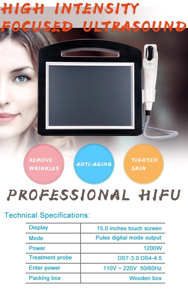 Hifu Neck Lifting Ultrasound Machine for Face Tightening Eye Bags Removal