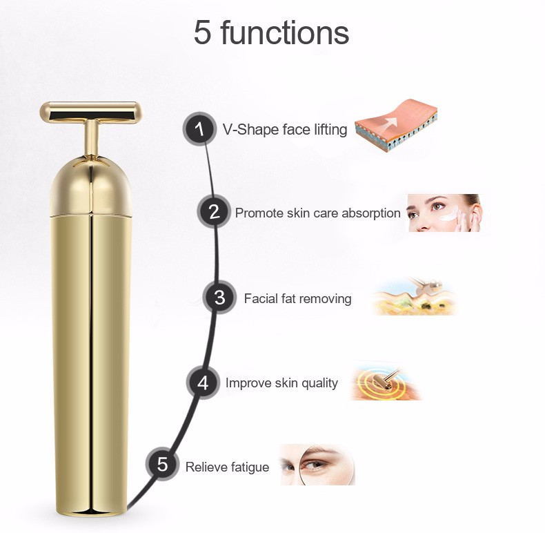 Facial Beauty Bar Vibration Face Lift Skincare Massage Device Tool