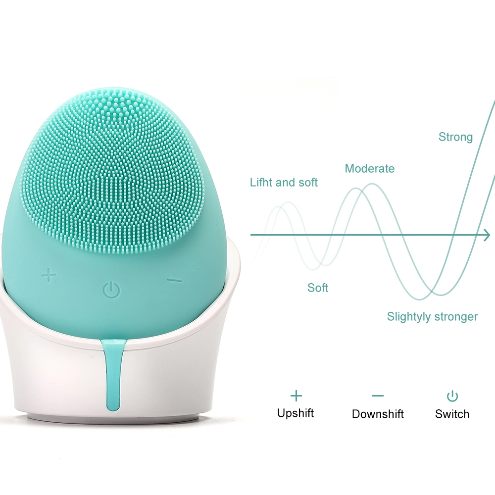 Sonic Silicone Facial Brush Cleansing Portable Facial Cleansing Brush