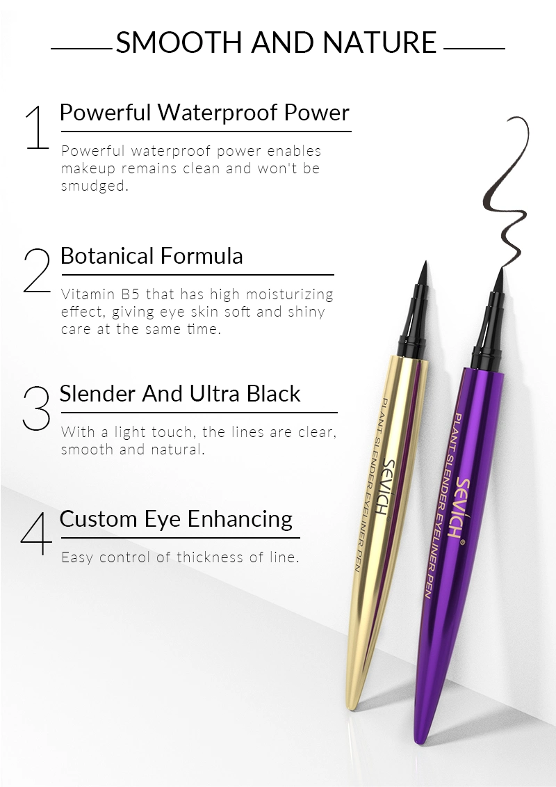 Custom Logo Waterproof Smooth Liquid Eyeliner Pencil Own Label Eyeliner Pen
