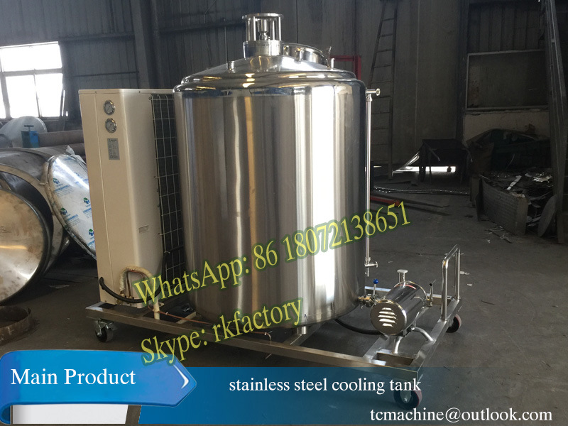 Vertical Milk Chilling Tank 1000liter Cooling Capacity