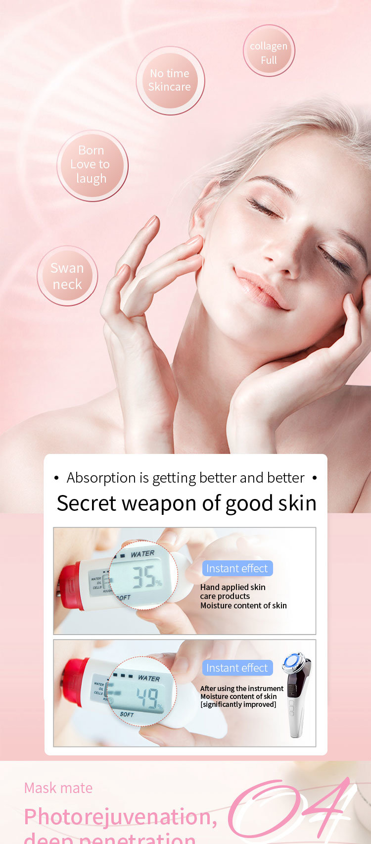 5 in 1 Portable EMS Rejuvenating Face Microcurrent Wrinkle Anti Aging Facial Massage Gift Set