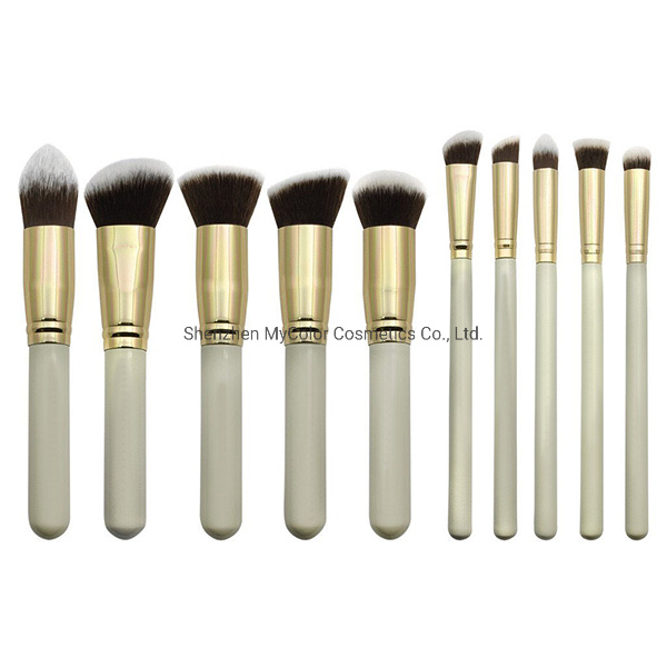 Wholesale 10PCS Eco Friendly Luxury Grey Make up Cosmetic Brushes Set with Holder