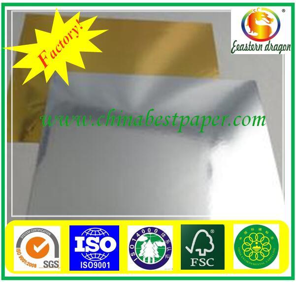 Gold&Silver shiny Metallized Paper/Paperboard/Cardboard For Printing and Packaging