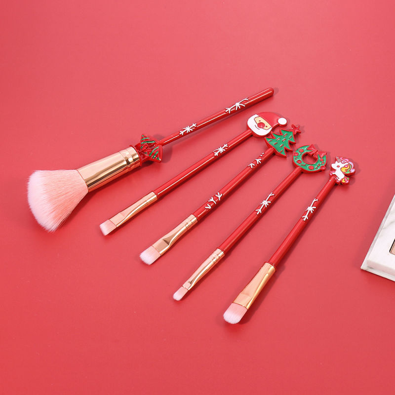 5PCS Christmas Wand Makeup Brushes Cosmetic Makeup Brush