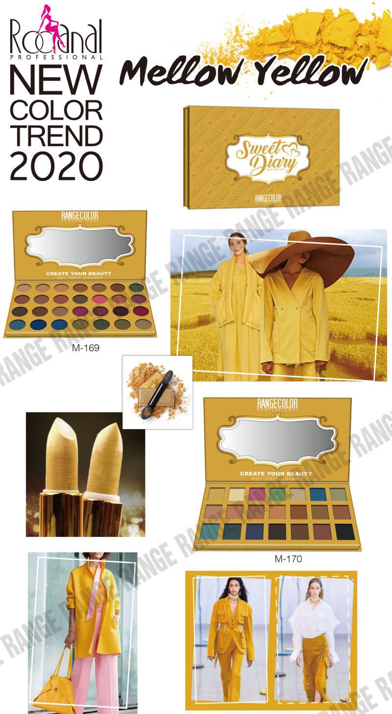 New Color Trend 2020 Mellow Yellow 21colors 28 Colors Eyeshadow Palette