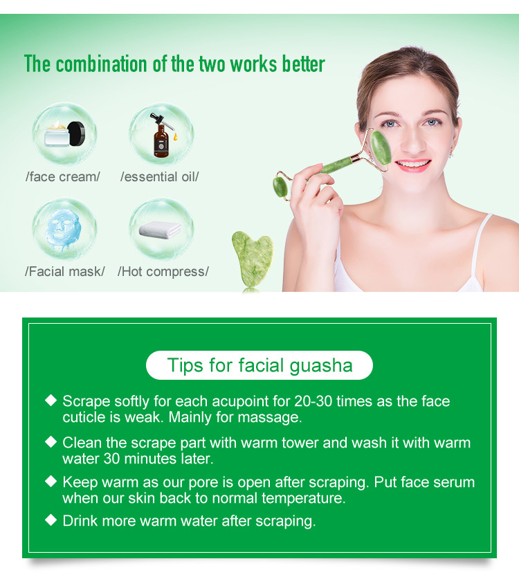 Skin Care Massager Roller Jade Roller for Facial Massage