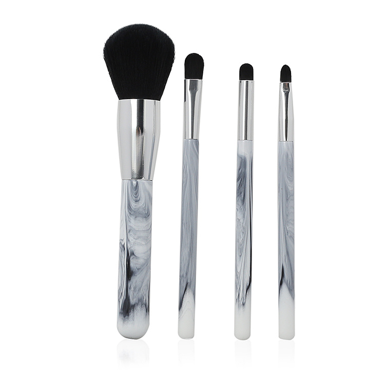 Professional Stylish Eyeshadow Foundation Concealer Contour Marble Makeup Brush Set