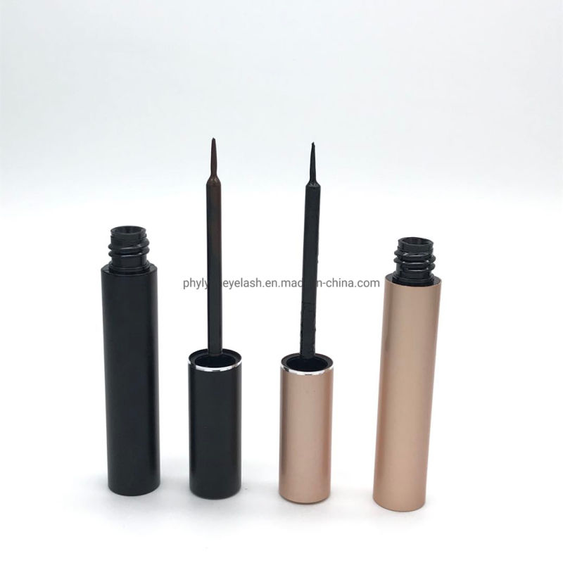 Black and Rose Gold Aluminum Tube Liquid Magnetic Eyeliner with Black and Brown Colors
