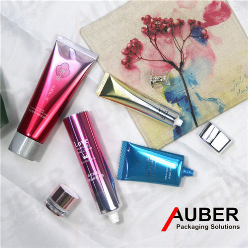D40mm Oval High Glossy Beauty Tube Packaging Laminated Metal Tube