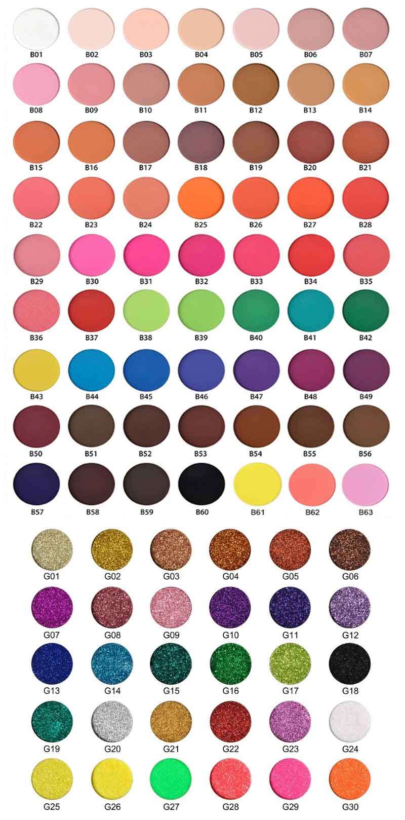 High Pigmented Colorful Cosmetic Shimmer Eyeshadow Palette Waterproof OEM/ODM