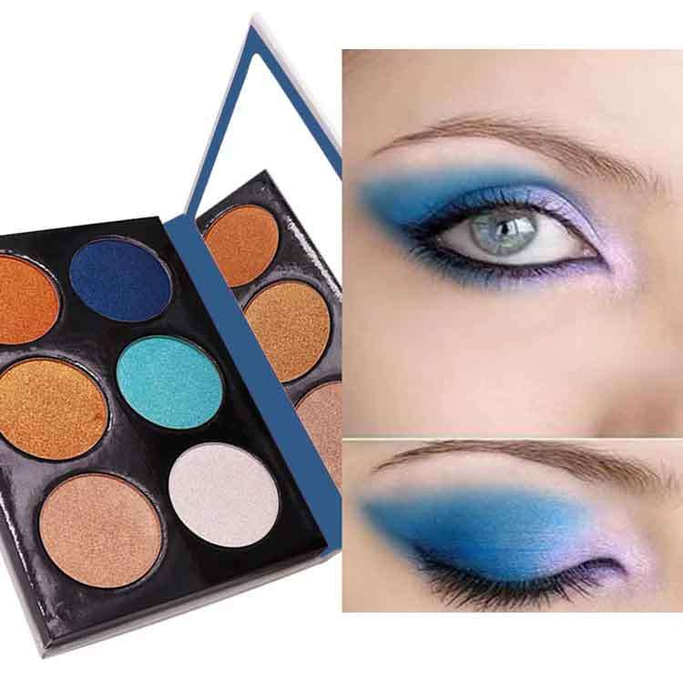 6 Colors Glitter Shimmering Metallic Cosmetic Powder Makeup Eyeshadow Compact
