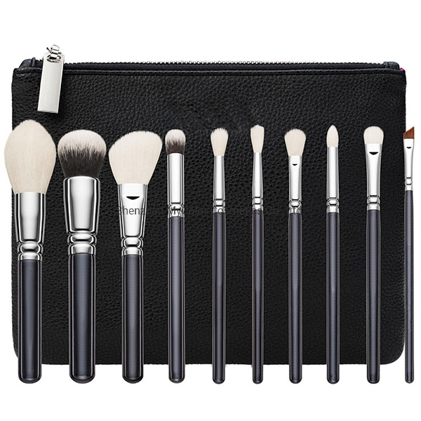 Customized Professional Classic Black Makeup Brushes Set Face Eye Blush Brushes
