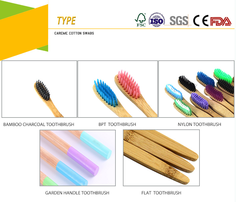 Original Ecological Bamboo Handle Tooth Brush PBT Soft Toothbrush