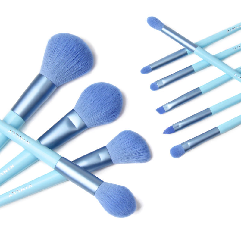 10PCS Super Soft Nano Nylon Hair Makeup Brushes Face and Eye Brush Cosmetic Brush Set