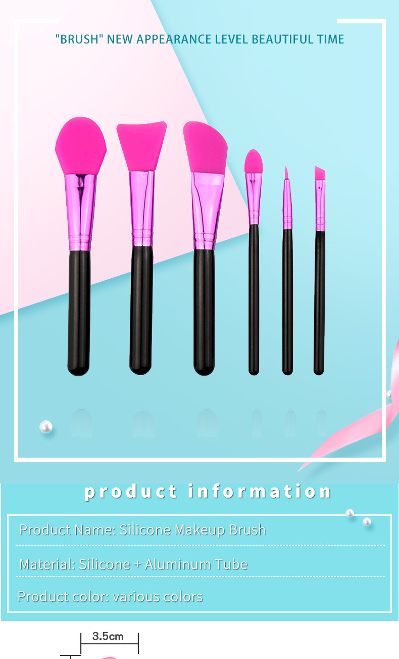 Customized Soft Silicone Cosmetic Brush Make up Brush