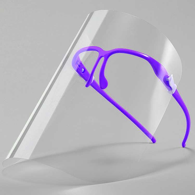 Face Shield with Glasses Frame, Transparent Face Shield Face Shield