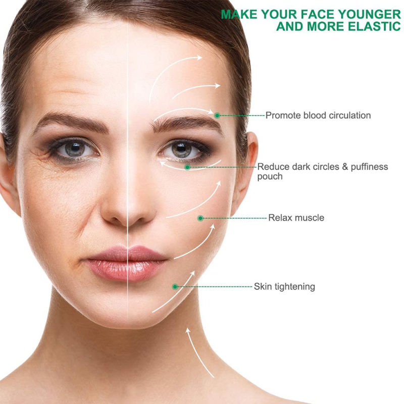 100% Natural Crystal Jade Roller Massage Facial Crystal Healing Stones Face Roller Gua Sha Tool Set