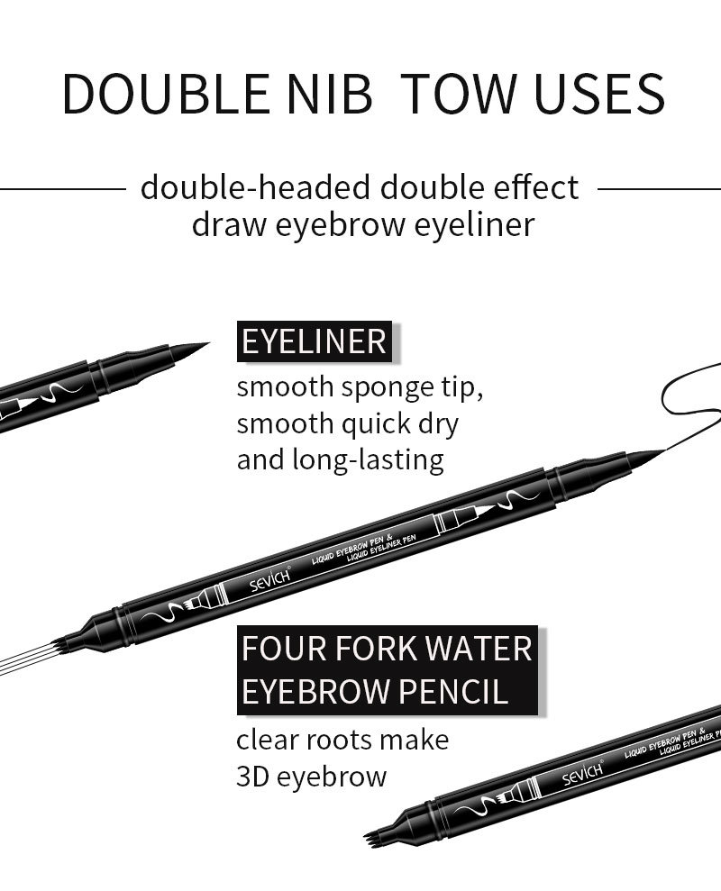 Private Label Custom Waterproof Eyeliner Pen Tattoo Liquid Eyebrow Pencil