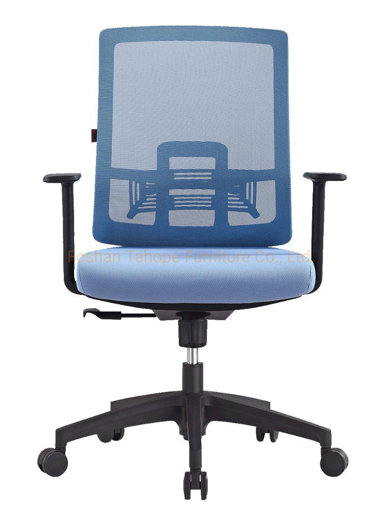 Senior Mesh Fabric Swivel Blue High Quality Nylon Office Staff Computer Chair