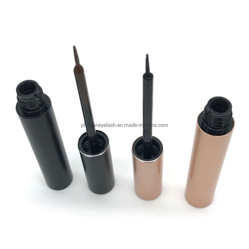 Black and Rose Gold Aluminum Tube Liquid Magnetic Eyeliner with Black and Brown Colors