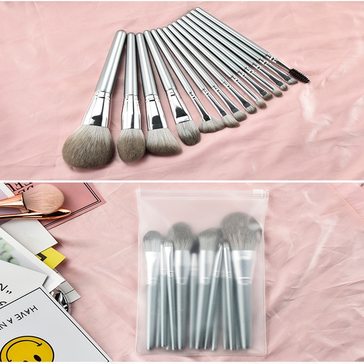 New Style High-End 14 PCS Professional Green Makeup Brushes Set