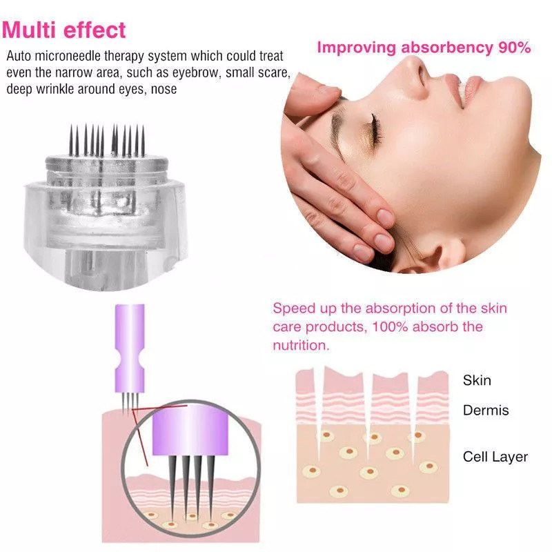 Electric Microneedles Derma Roller Facial Treatment Wrinkle Removal Dermapen