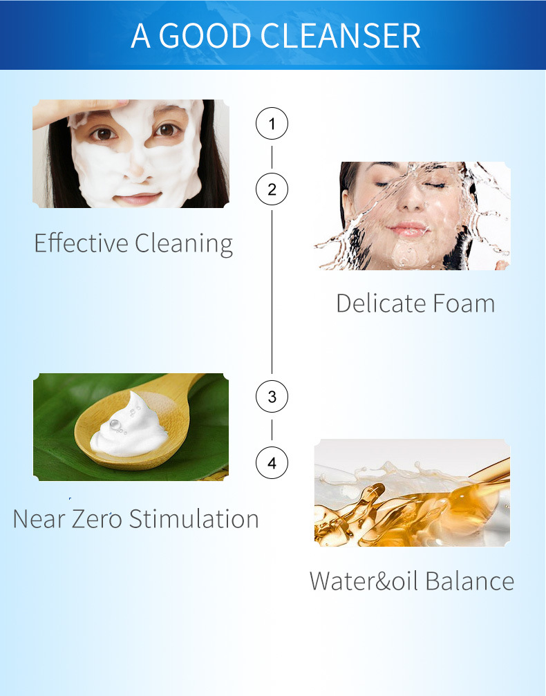 Deep Cleansing Face Cleanser Hydrating Moisturizing Facial Foam Cream Cleanser Private Label