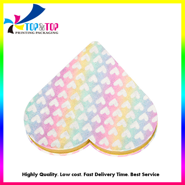 Factory Price Customized Heart Shaped Eyeshadow Palette Packaging with Mirror