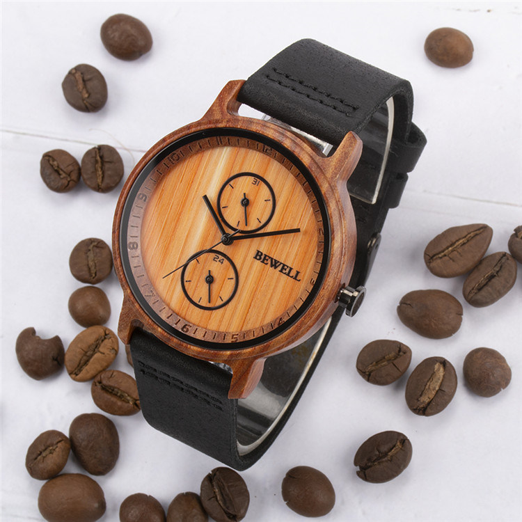 Custom Logo Fashion Personalized Red Sandalwood Bamboo Wood Wrist Watch