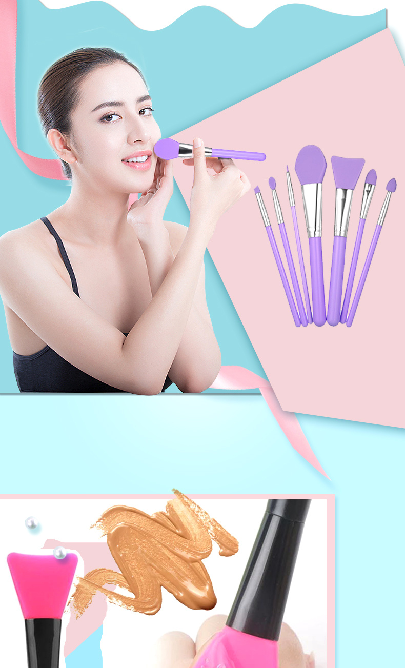 Customized Soft Silicone Cosmetic Brush Make up Brush