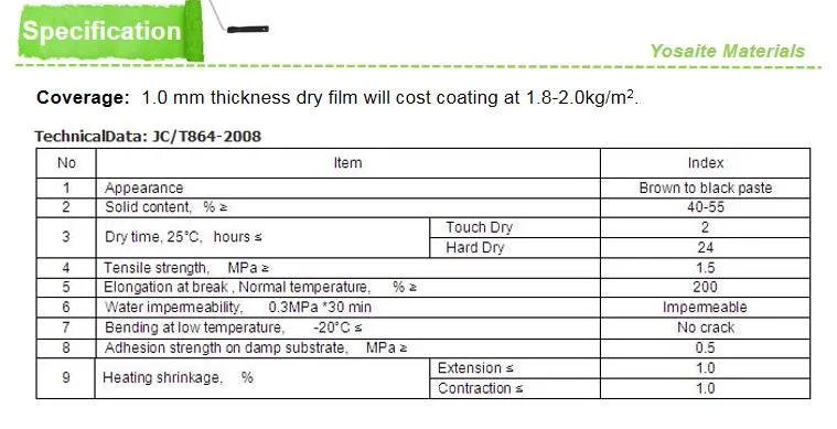 Rapid Setting Bitumen/Asphalt Anion Emulsion for Spray Applied Instant-Setting Waterproof Coating Used in Wall/Roof